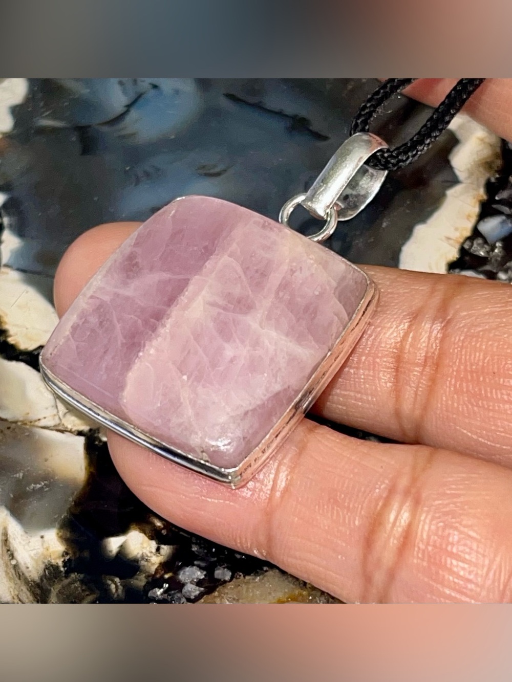 Small Light Color Kunzite Pendant 1 1/2”
